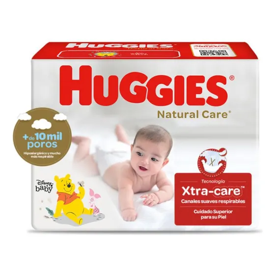 Pañales Huggies Natural Care Talla G 52 Unidades