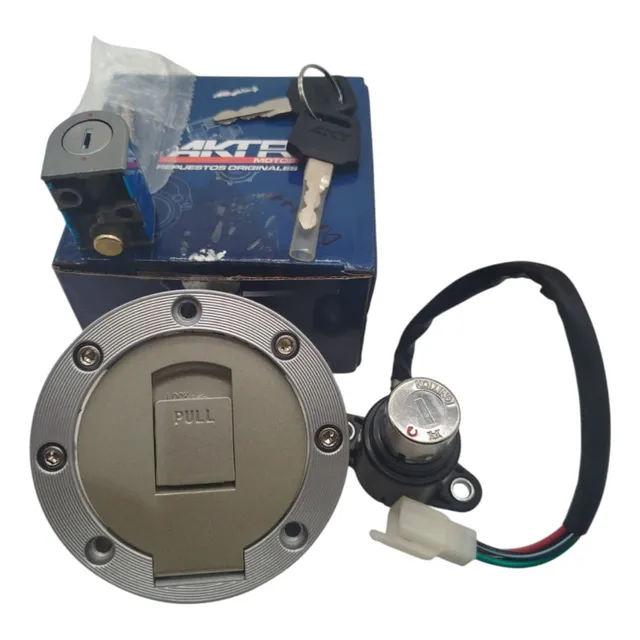 Switch Encendido/ Tapa Gasolina/seguro Dirección/akt-125/nkd