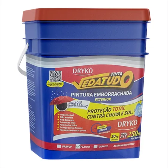 Tinta Vedatudo Emborrachada Impermeável Proteção Sol E Chuva