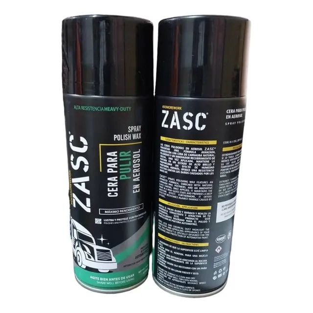 Cera Para Pulir Pintura Carros En Spray 450 Ml Marca Zasc