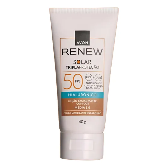 Protetor Solar Renew Anti-idade Fps50 Matte Com Cor De Base