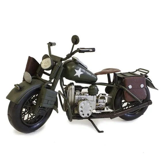 Moto Coleccionable Metal Tipo Antigua 20cm Punto Arte