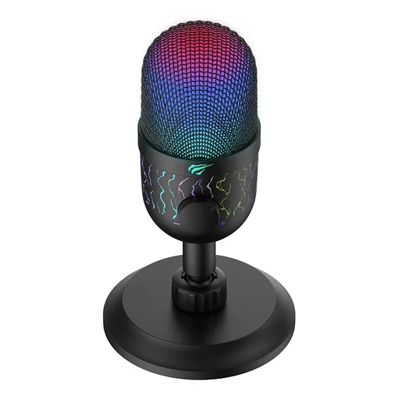 Microfono Gaming Havit Gk52 Usb Omnidireccional Rgb