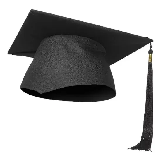 Sombrero De Graduación Gorro Birrete De Tela Ajustable