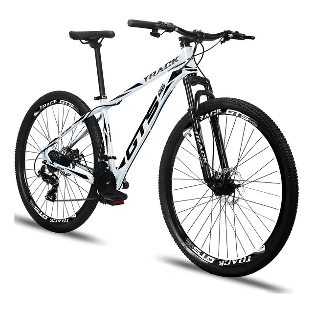 Bicicleta Aro 29 Gts Pro M5 Track 24 Marchas Freios A Disco Cor Branco Tamanho Do Quadro 1... Bicicleta Aro 29 Gts Pro M5 Track 24 Marchas Freios A Disco Cor Branco Tamanho Do Quadro 1...