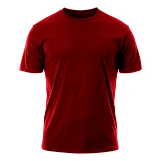 Camiseta BĂĄsica Unissex 100% AlgodĂŁo Vermelho Escuro Confort Camiseta BĂĄsica Unissex 100% AlgodĂŁo Vermelho Escuro Confort