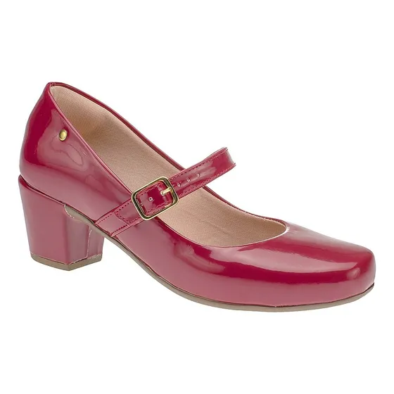 Sapato Scarpin Boneca Confort Salto Baixo Promoção 6484