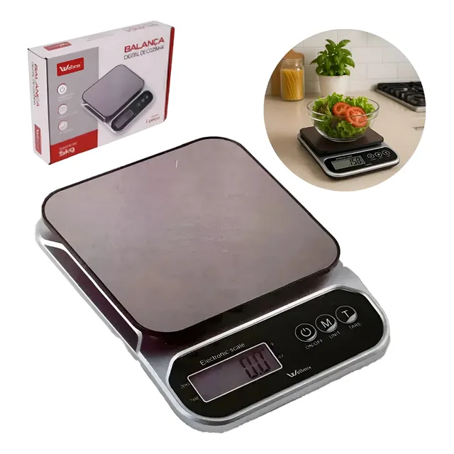 Balança Digital De Cozinha 5kg Alta Precisão Com Função Tara