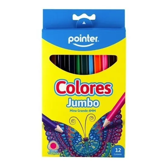 Caja De Colores Lápices Gruesos Para Niños 12 Unidades 4mm