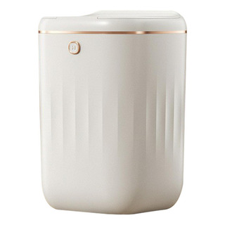 Lata De Lixo Com Sensor De Movimento Branco E Dourado 24l Lata De Lixo Com Sensor De Movimento Branco E Dourado 24l