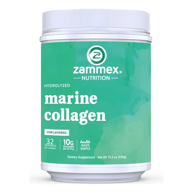 Zammex Marine Collagen Peptides Powder Unflavored, Kww6a