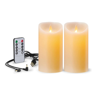 2 Velas Led Sin Llama Con Batería Recargable A Control Remot 2 Velas Led Sin Llama Con Batería Recargable A Control Remot