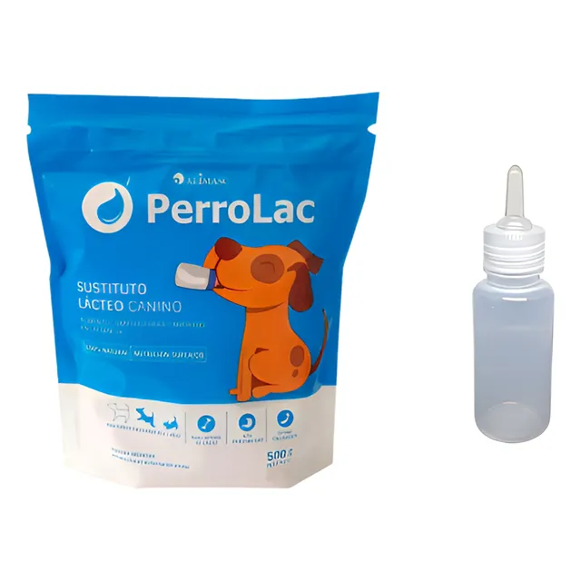 Sustituto Lácteo Perros Leche Cachorros Perrolac 500 Grs Kit