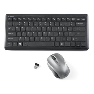 Combo De Teclado E Mouse Sem Fio Verbatim Compacto E Silenci Combo De Teclado E Mouse Sem Fio Verbatim Compacto E Silenci