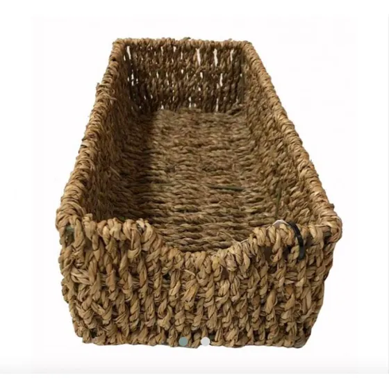 Canasto  Glamy  Seagrass Alargado Rectangular  M  Angosto