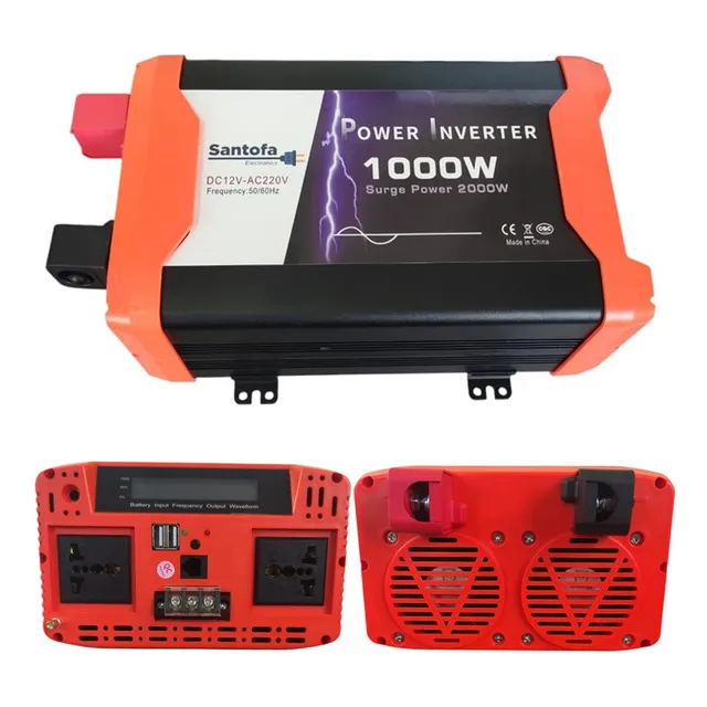 Inversor De Corriente 12va220v 1000w 2usb 2sockets Onda Pura