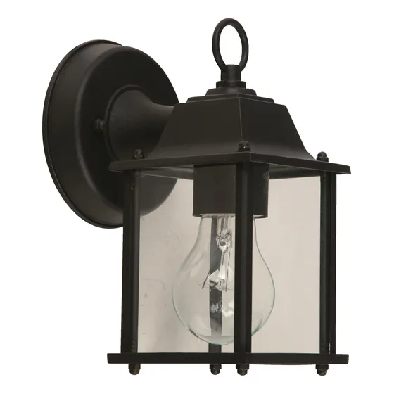 Farol Luminaria Ideal Exterior Negro Aluminio/vidrio 4 Caras