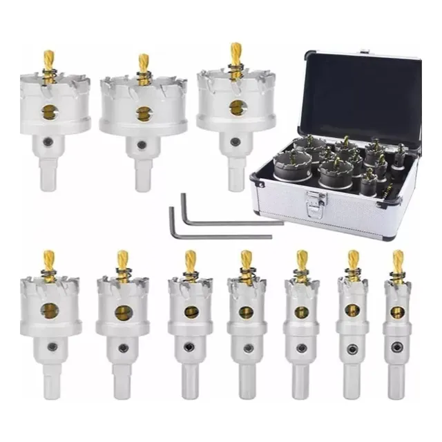 10 Brocas Sacabocado Para Metal Duro Carburo Tungsteno 16-53mm