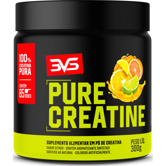 Creatina Monohidratada 100% Pura 300g Sabor Citrus 3vs Nutrition Creatina Monohidratada 100% Pura 300g Sabor Citrus 3vs Nutrition