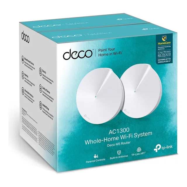 Router Tp-link Ethernet Banda Dual Ac1300 Deco M5 2 Piezas