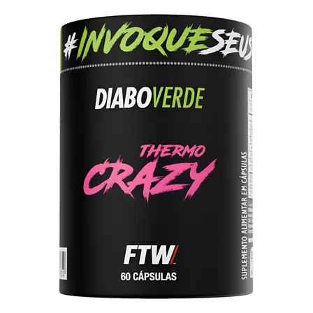 Termogênico Thermo Crazy Pote 60 Cáps Ftw - Diabo Verde
