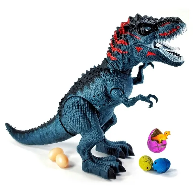 Dinosaurio Rex Juguete Robot Pone Huevos Camina Luz 4d Pilas