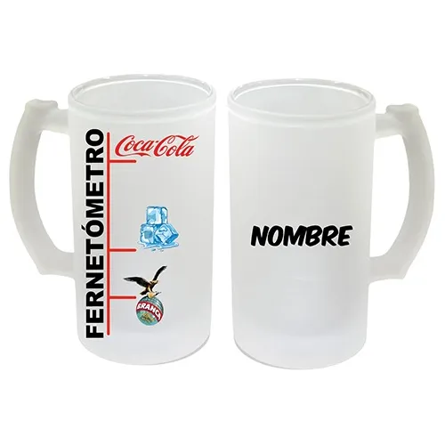  Jarra Personalizada Vidrio Esmerilada Fernet Vino Jager