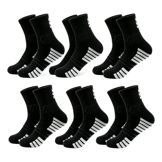 Pack 6 Calcetines Deportivos Acolchados Antideslizantes