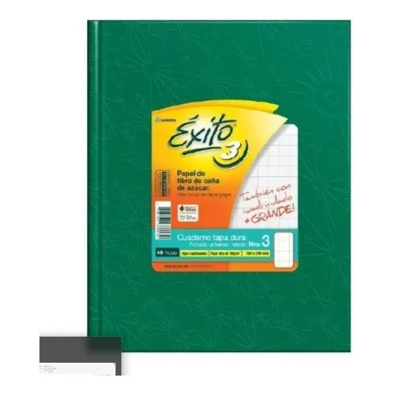 Cuaderno Exito E3 Tapa Dura Cuadro Grande 48 His 3 Colores