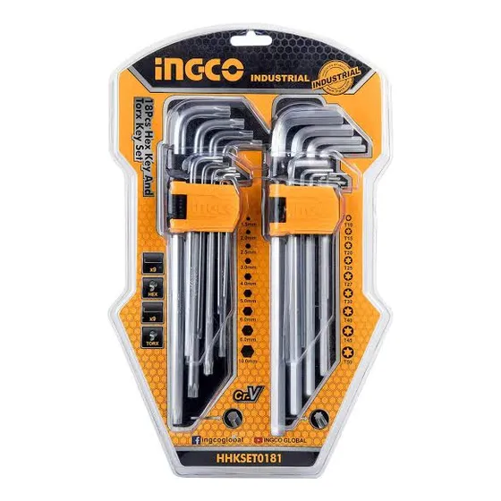 Ff Juego Combinado 9 Llave Allen 9 Llave Torx Ingco Hhkset01