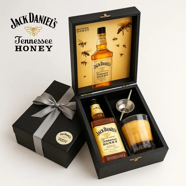 Kit Whisky Jack Daniel's Honey 375ml Com Copo E Dosador