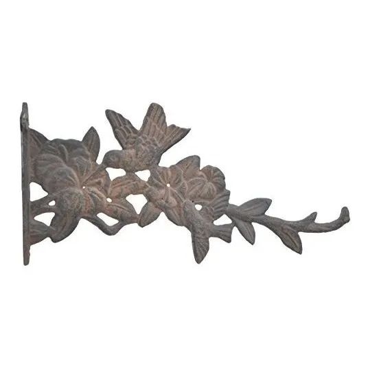 Colibríes Y Flores Decorativos De Hierro Fundido Suspensión 