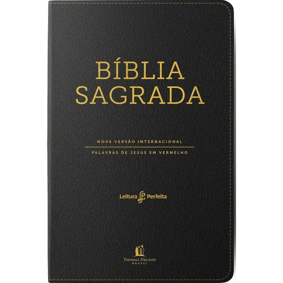 Bíblia NVI, Couro Soft, Preto, Letras Vermelhas, Índice de Dedo, Leitura Perfeita, de Thomas Nelson Brasil. Editorial Vida Melhor Editora S.A, capa dura em português, 2019