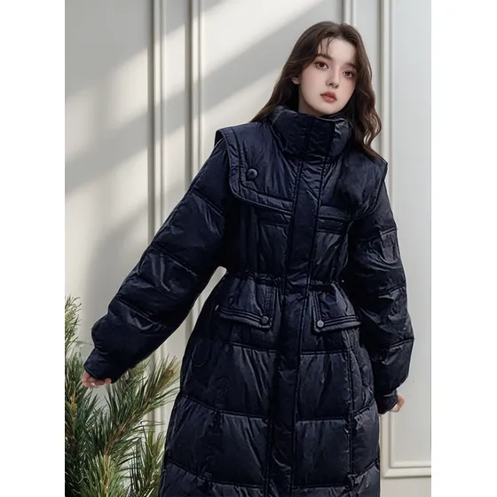 Chaqueta Larga Ultraligera Con Capucha Y Cintura Ajustable