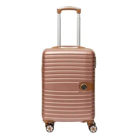 Mala Polo King Bordo 10kg Rígida Abs Pequena Com Rodas Cor Rose Ondulada