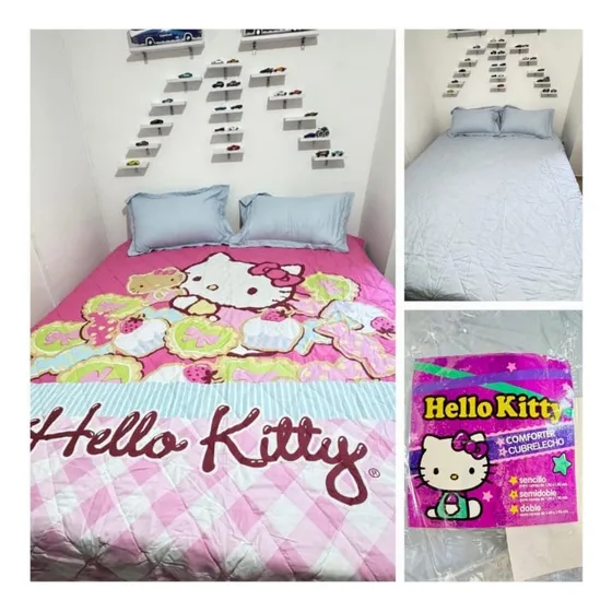 Edredon/cubrecama Doblefaz Semidoble Hello Kitty Distrihogar