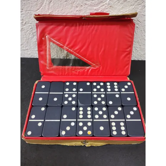 Juego De Domino Dominoes Double Six Retro 80's Completo 