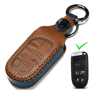 Funda De Piel Para Llave Jeep, Dodge Y Chrysler (b-marrón) Funda De Piel Para Llave Jeep, Dodge Y Chrysler (b-marrón)
