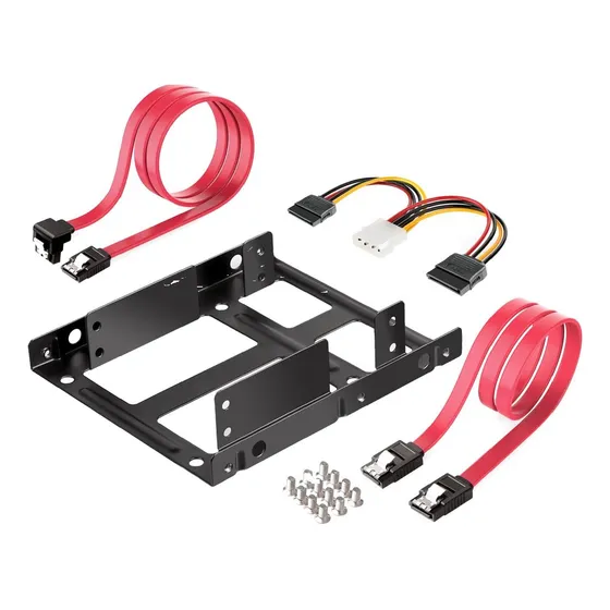 Adaptador Porta Ssd Hdd Metal Dual 2.5a3.5 Kit 2power 2sata