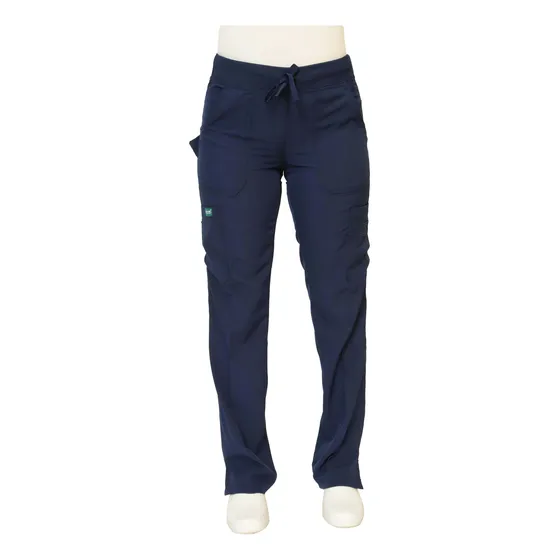 Pantalón Quirúrgico Médico Cintura Alta Dama Ev121 Repelente Azul Marino Xch