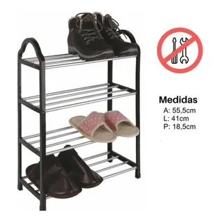 Sapateira Prateleira De Sapatos Multiuso Estante Organizador Cor Preto Sapateira Prateleira De Sapatos Multiuso Estante Organizador Cor Preto