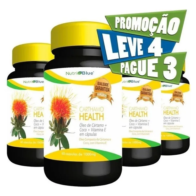 Promoção -  4 Frascos Óleo De Cartamo(coco+vitae) Nutriblue
