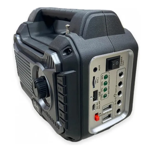 Parlante Solar 12000mah Bluetooth Panel Linterna Radio