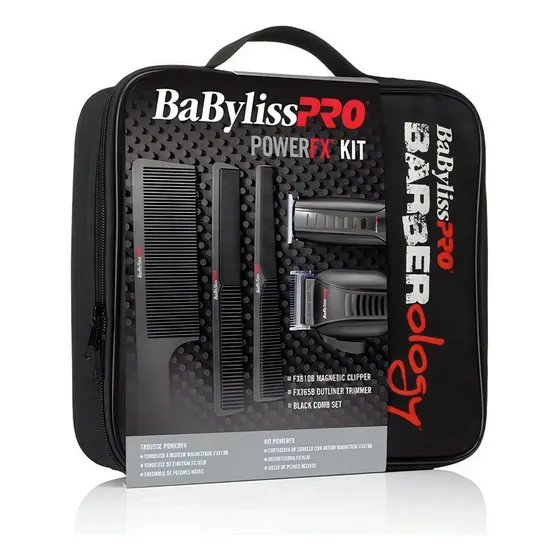 Kit Cortapelo Power Fx Con Accesorios Babylisspro Color Negro