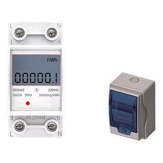 Medidor Consumo Luz No Reseteable 110v 220v + Gabinete Ext Medidor Consumo Luz No Reseteable 110v 220v + Gabinete Ext