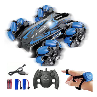 Rc Coches Heibago Carros De Control Remoto Recargable 4x4 Coche Juguetes Para Niños Con Doble Lado De Conducción 360° Azul Rc Car Regalo Rc Coches Heibago Carros De Control Remoto Recargable 4x4 Coche Juguetes Para Niños Con Doble Lado De Conducción 360° Azul Rc Car Regalo