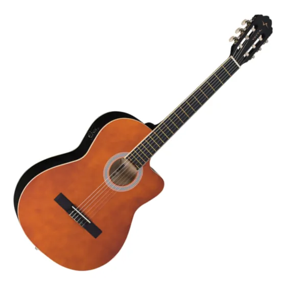 Violão Nylon Elétrico Clássico Cutway Laranja Vogga Vce310sh