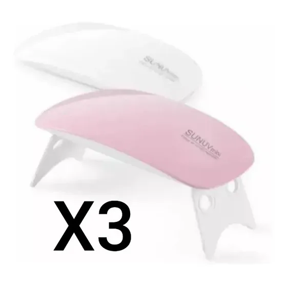 3 Lámpara Mini Sun Led Uv Para Uñas 6watt Precios Al Mayor