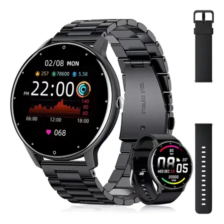 Smartwatch Mertto Esportivo ZL02 Com 2 Pulseiras, Tela de 1.39" para Android e iOS