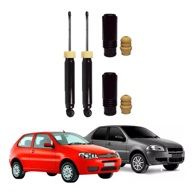 Par Amortecedor Traseiro Palio Siena G2 2001 Nakata + Kit